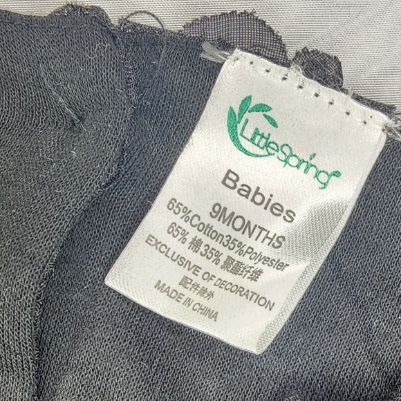 Black Girls Dress w/Tights Size 9 mo. - Picture 9 of 11